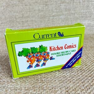 Vintage 1982 Current Kitchen Comics Double Recipe Cards Complete Set Humor
